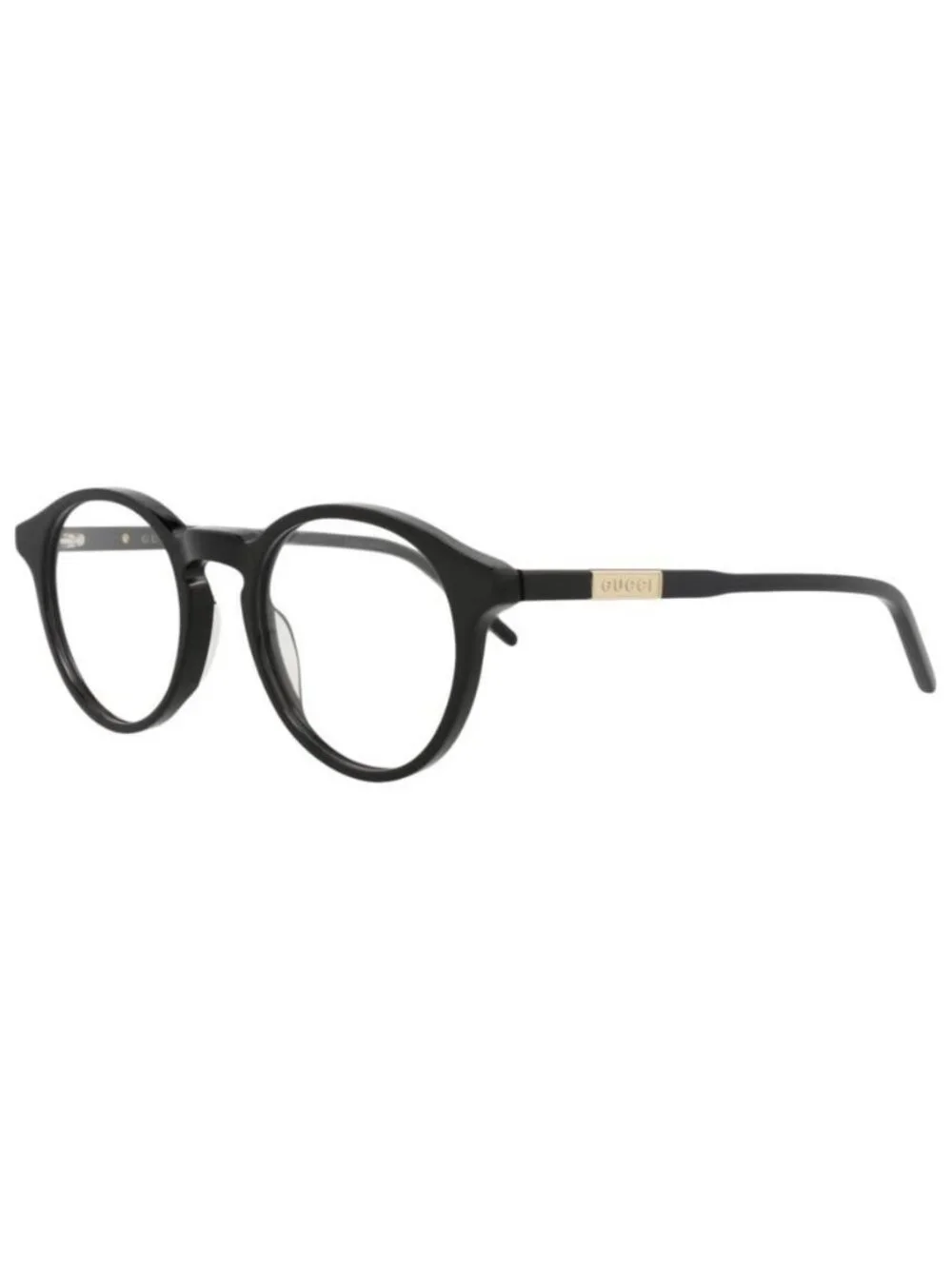 New Gucci Mens Round/Oval Black Black Transparent Fashion Designer Eyeglasses